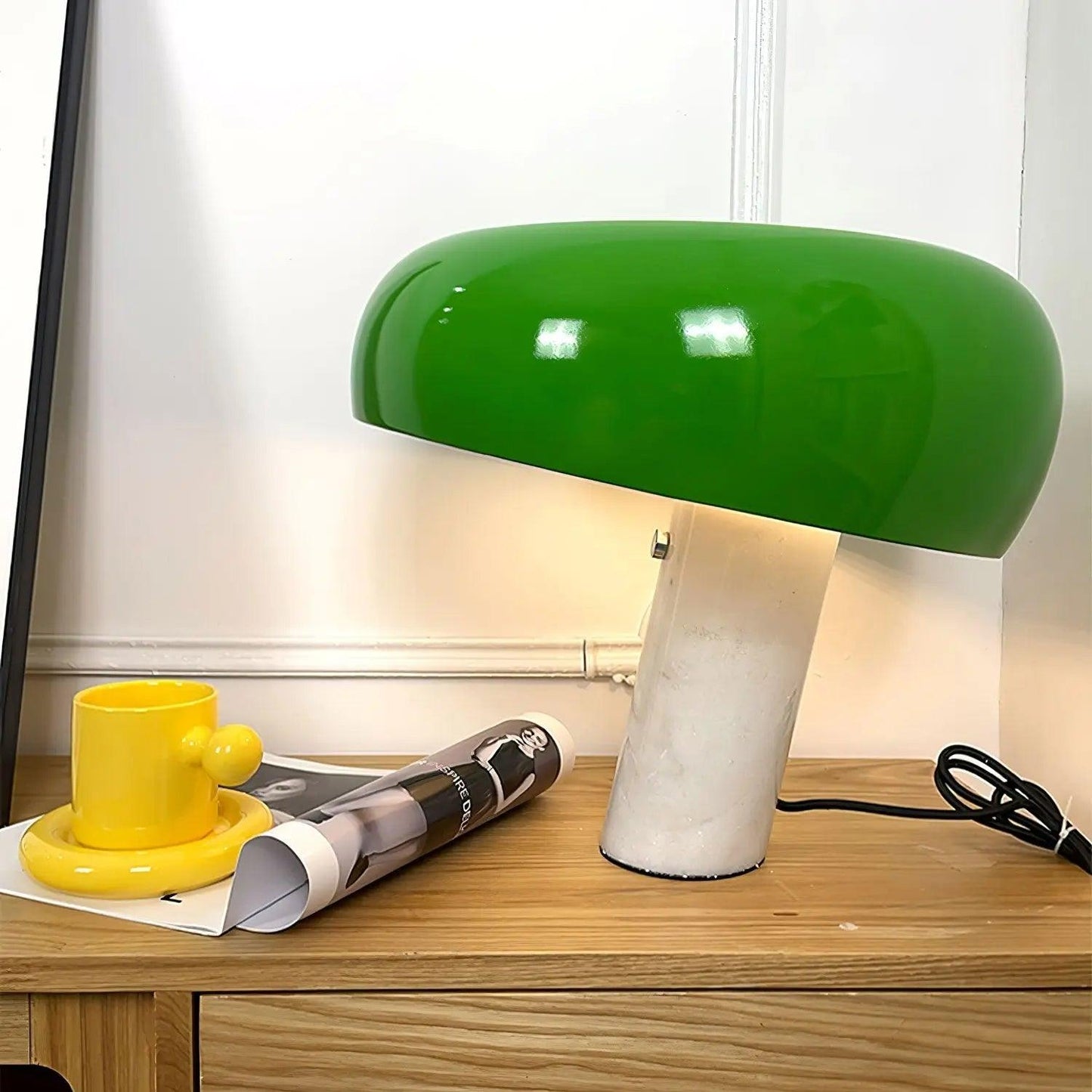 PureMarble - Sleek Marble Table Lamp Design