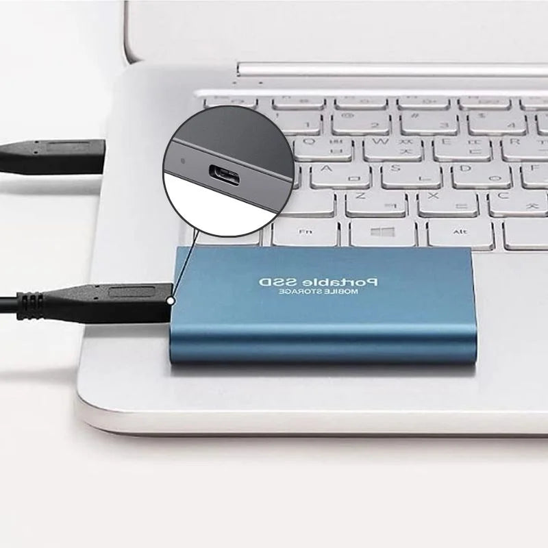 Portable 2 TB external SSD - Ultra Fast SSD external hard drive with USB 3.1 for safe data storage