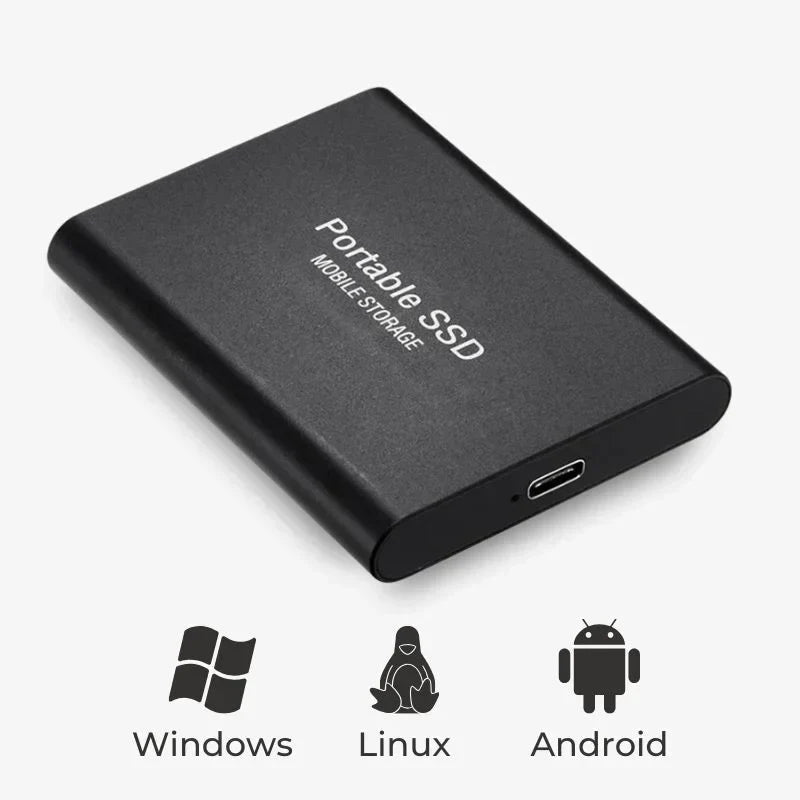 Portable 2 TB external SSD - Ultra Fast SSD external hard drive with USB 3.1 for safe data storage