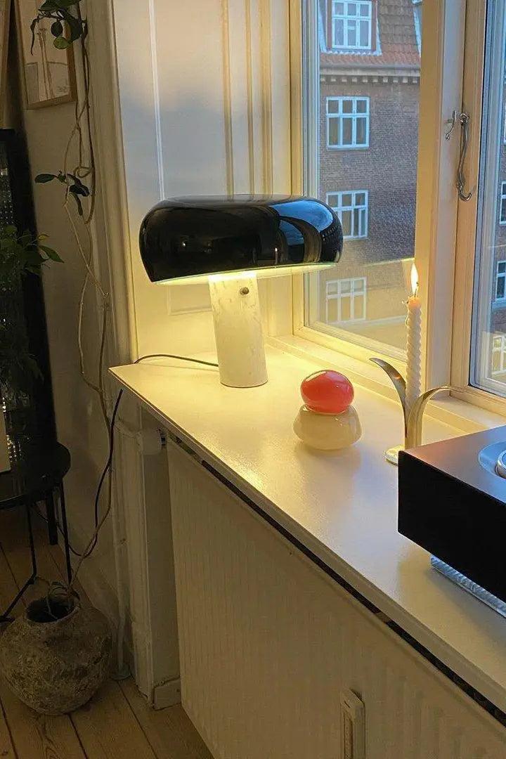 PureMarble - Sleek Marble Table Lamp Design