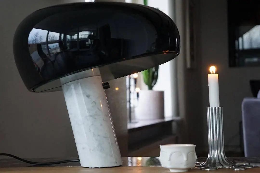 PureMarble - Sleek Marble Table Lamp Design