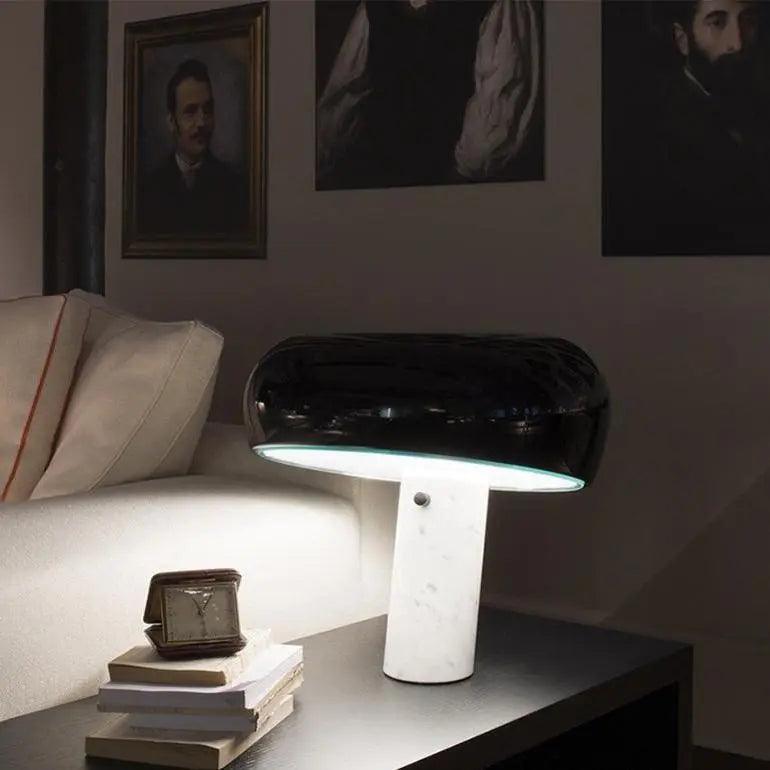 PureMarble - Sleek Marble Table Lamp Design