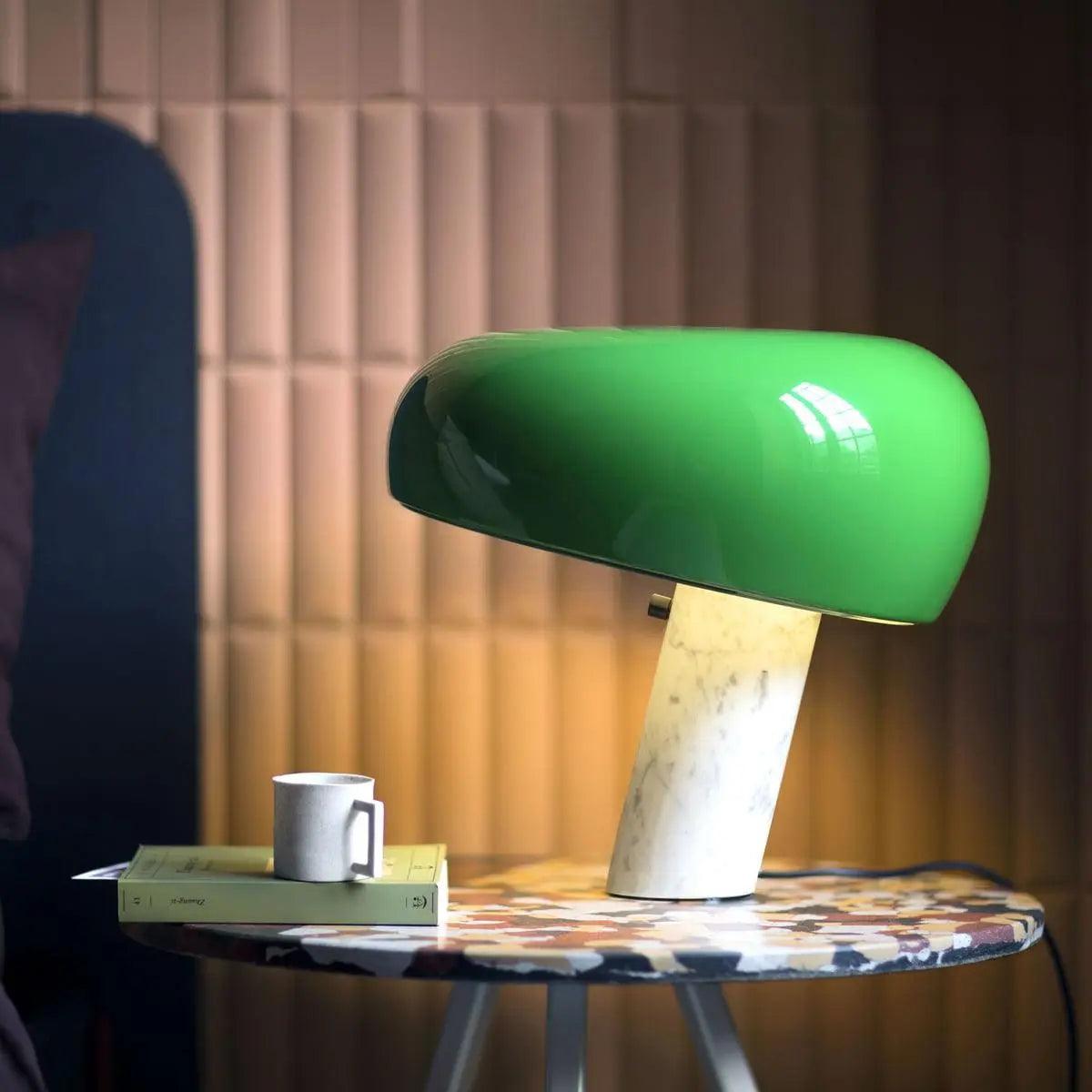 PureMarble - Sleek Marble Table Lamp Design