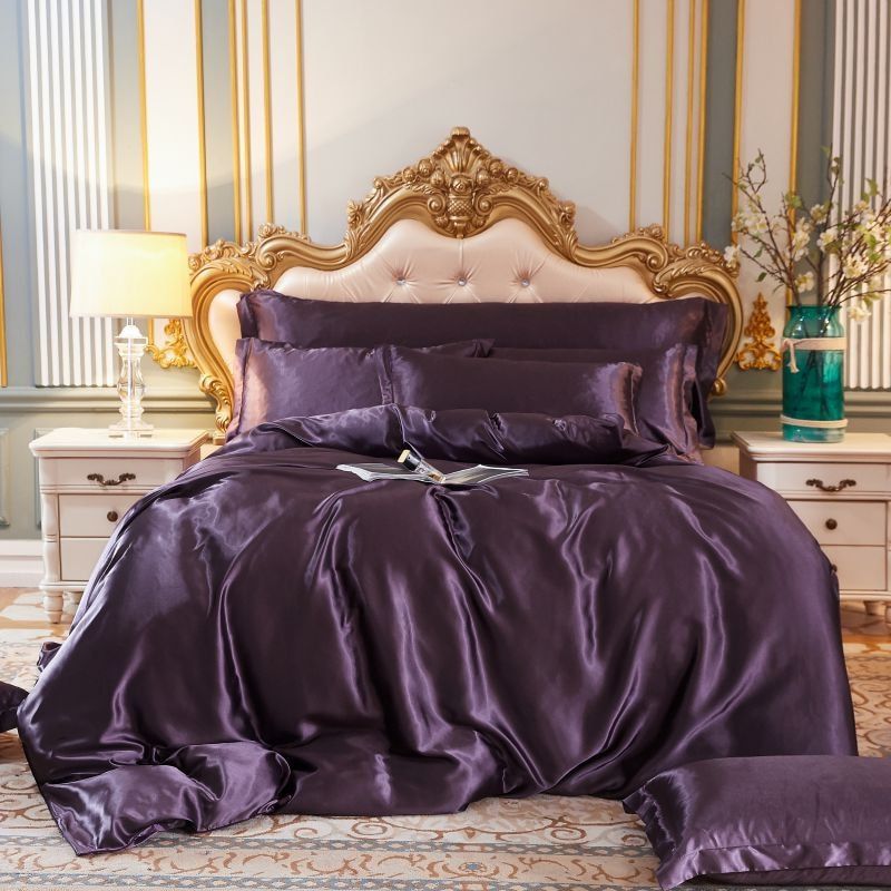 LuxeGlow - Satin Bed Set with Cotton Feel