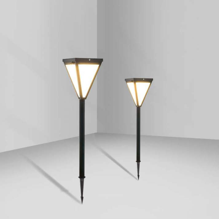 Orr Modern Design - Solar LED Outdoor Lamp, Weather-Resistant Black Metal Fixture