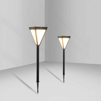 Orr Modern Design - Solar LED Outdoor Lamp, Weather-Resistant Black Metal Fixture