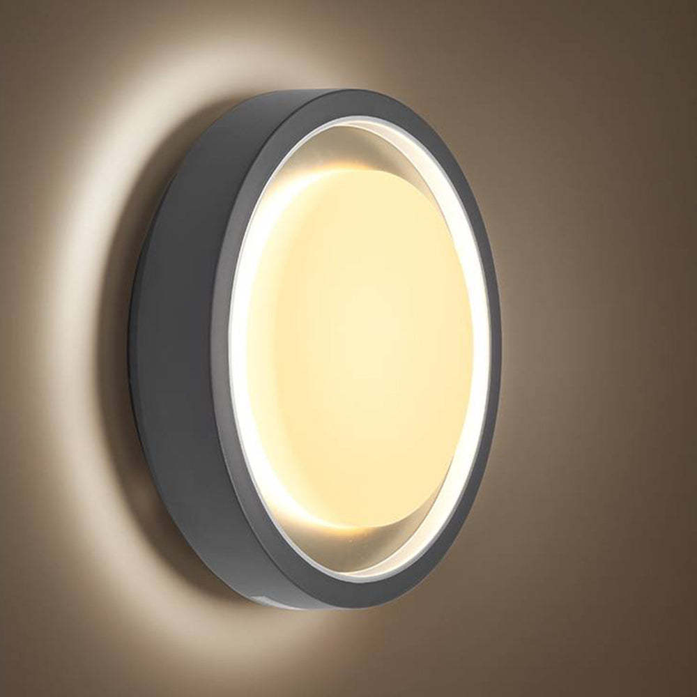 Modern LED Outdoor Wall Lights - Dual-Purpose Sconce & Ceiling Fixture, Black Frame