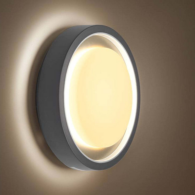 Modern LED Outdoor Wall Lights - Dual-Purpose Sconce & Ceiling Fixture, Black Frame