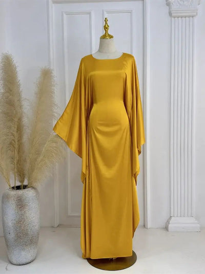 Long Sleeve Maxi Dress with Stylish Cloak Sleeves for Women