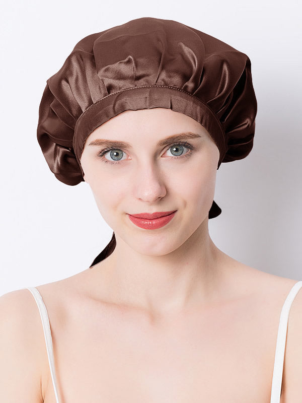 DreamWrap - Classic Silk Sleep Bonnet with Decorative Ribbons