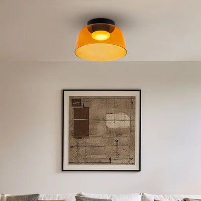 LuxeGleam - Classic Glass Ceiling Lamp