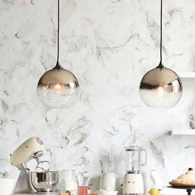 CrystalSphere - Elegant Glass Globe Ceiling Lamp