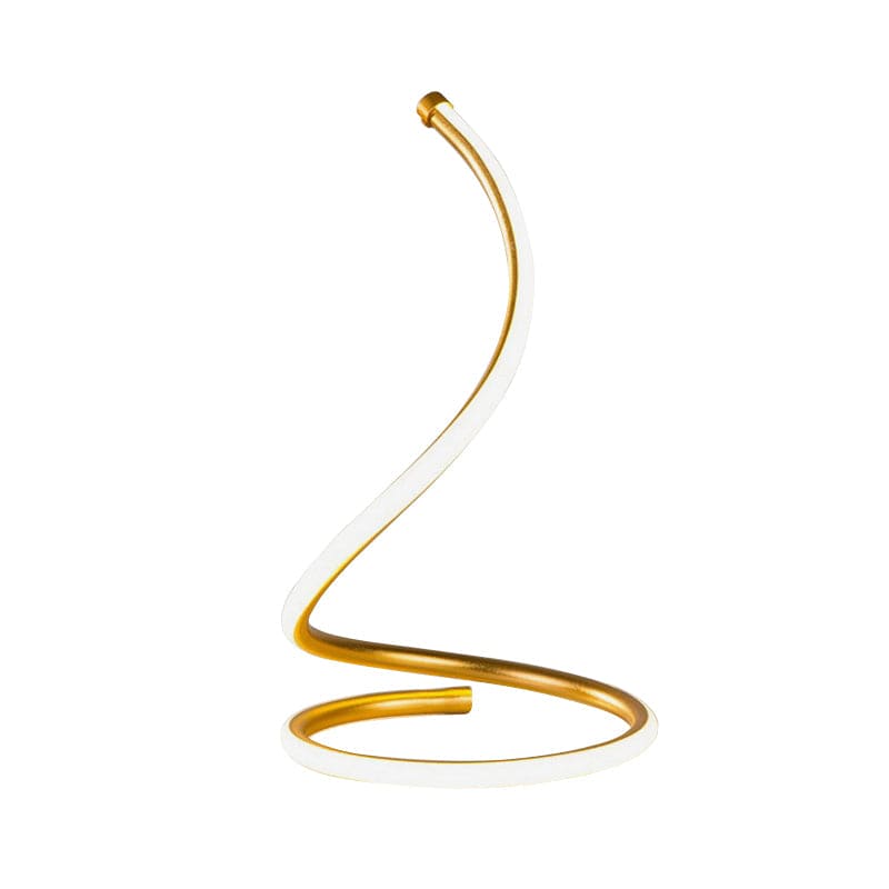 LuxeSpira – Elegant Spiral Silica Gel Lamp in Gold Finish
