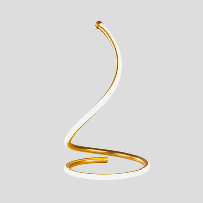 LuxeSpira – Elegant Spiral Silica Gel Lamp in Gold Finish