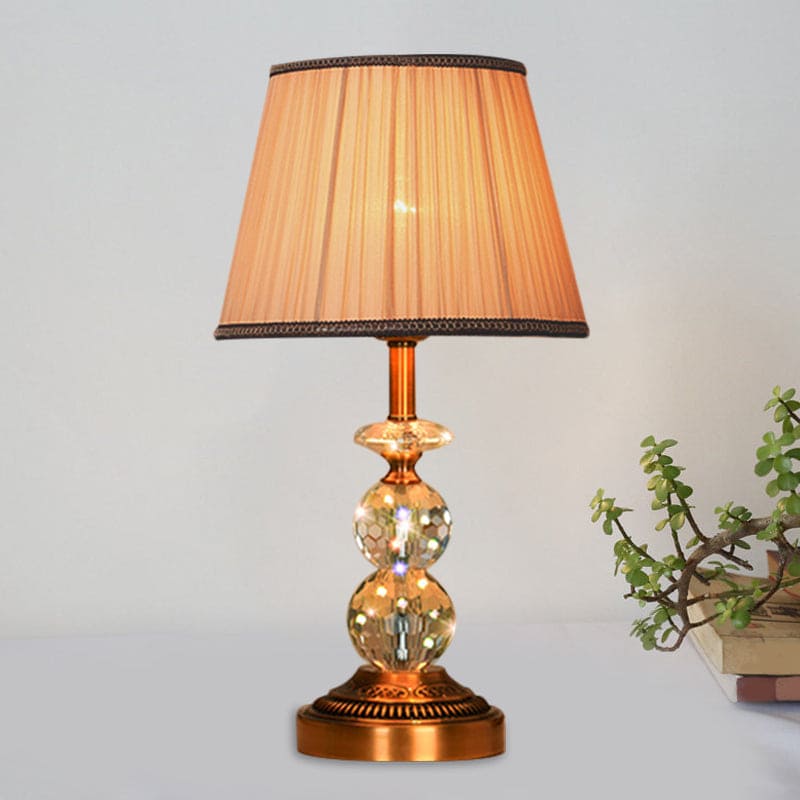 SculpturalShine – Crystal Ball Table Lamp with Refined Elegance