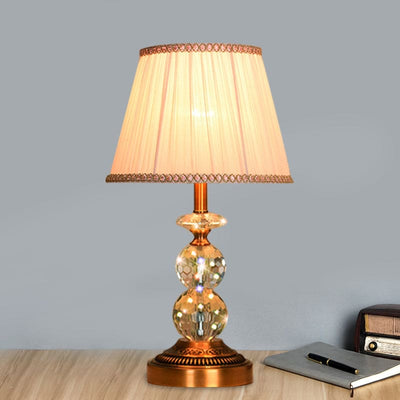 SculpturalShine – Crystal Ball Table Lamp with Refined Elegance