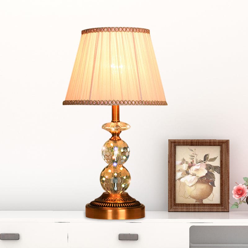 SculpturalShine – Crystal Ball Table Lamp with Refined Elegance