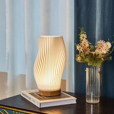 CalmGlow – Elegant Wave Table Lamp
