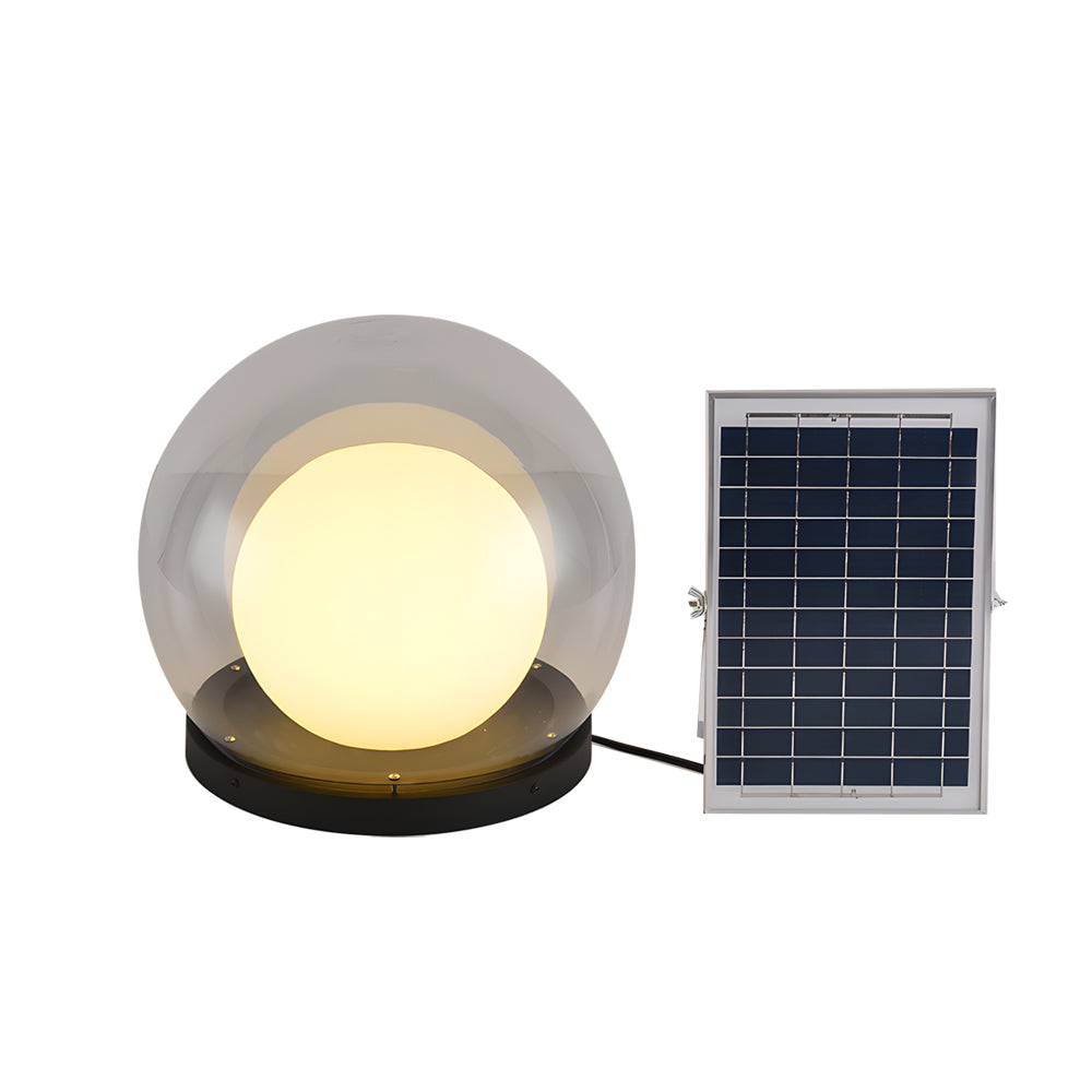 Modern Outdoor Solar Pillar Lamp - Weatherproof Garden Light with Dual-Layer Moonlight Design