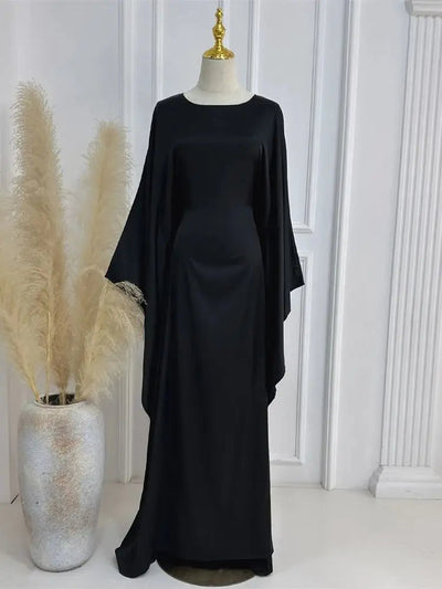 Long Sleeve Maxi Dress with Stylish Cloak Sleeves for Women