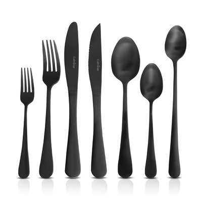 EclipseCutlery – Modern Black Stainless Steel Set