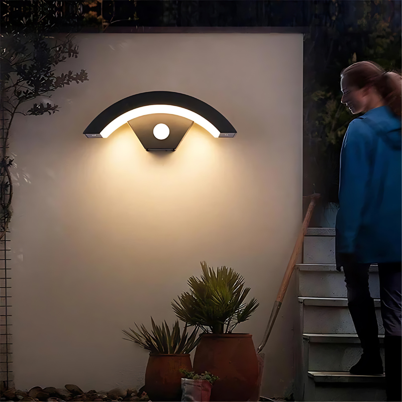 EcoBright - Waterproof Modern Outdoor Wall Lamp with Motion Sensor
