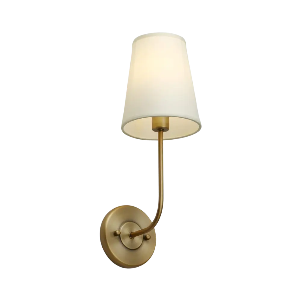 LoomGlow – Modern Wall Lamp Featuring Woven Metal and Soft Fabric