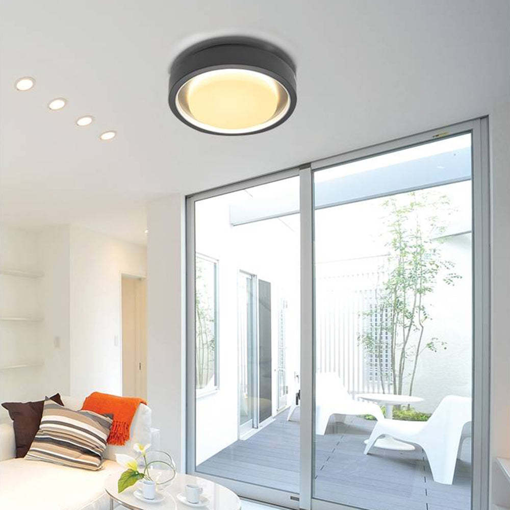 Modern LED Outdoor Wall Lights - Dual-Purpose Sconce & Ceiling Fixture, Black Frame