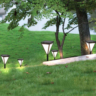 Orr Modern Design - Solar LED Outdoor Lamp, Weather-Resistant Black Metal Fixture