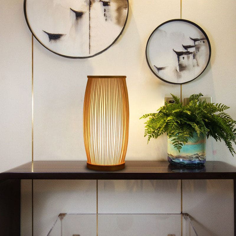 BambooLuxe – Elegant Bamboo Table Lamp & Night Light