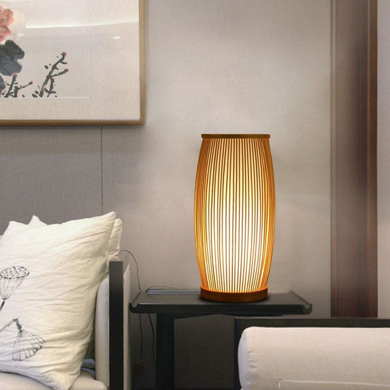 BambooLuxe – Elegant Bamboo Table Lamp & Night Light