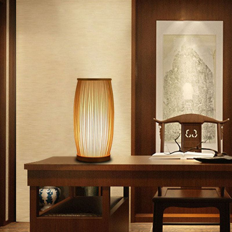 BambooLuxe – Elegant Bamboo Table Lamp & Night Light