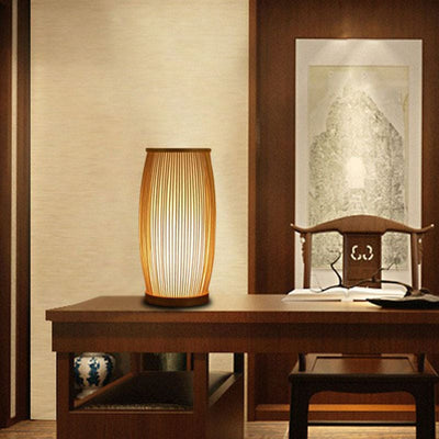 BambooLuxe – Elegant Bamboo Table Lamp & Night Light