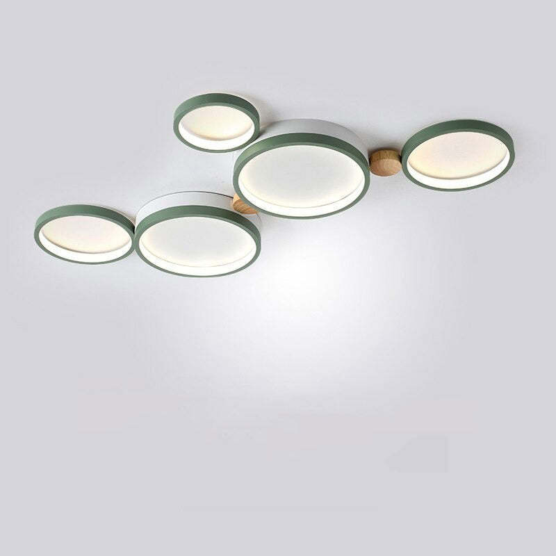 NimbusLuxe – Elegant White and Gray Ceiling Illumination