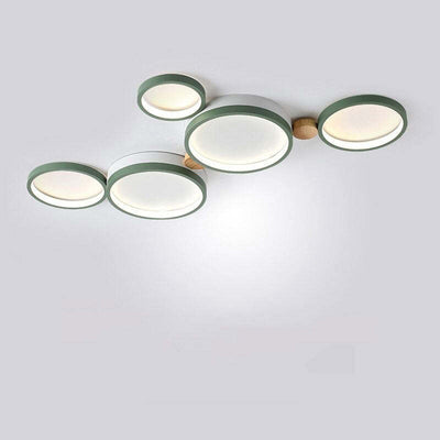 NimbusLuxe – Elegant White and Gray Ceiling Illumination