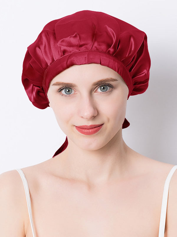 DreamWrap - Classic Silk Sleep Bonnet with Decorative Ribbons