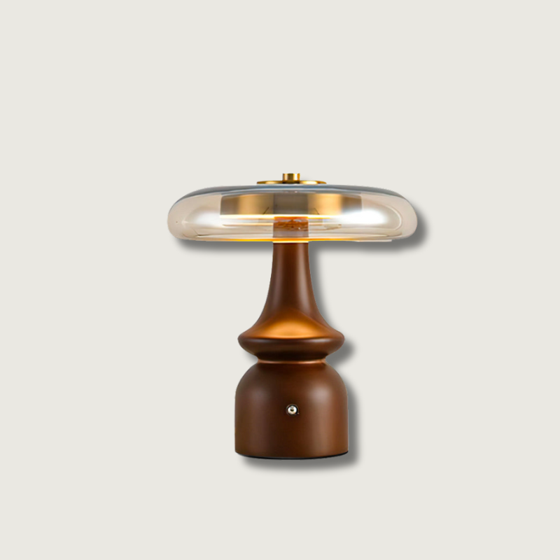 GlowSphere – Modern Amber and Smoke Accent Lamp