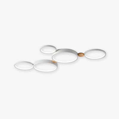 NimbusLuxe – Elegant White and Gray Ceiling Illumination