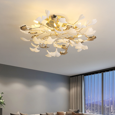 LuxeGingkoLeaf - Ceiling Lamp with Gingko Leaves Design and Subtle Radiance