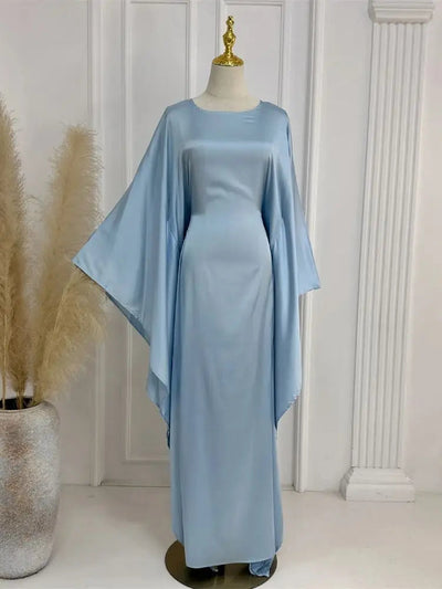 Long Sleeve Maxi Dress with Stylish Cloak Sleeves for Women