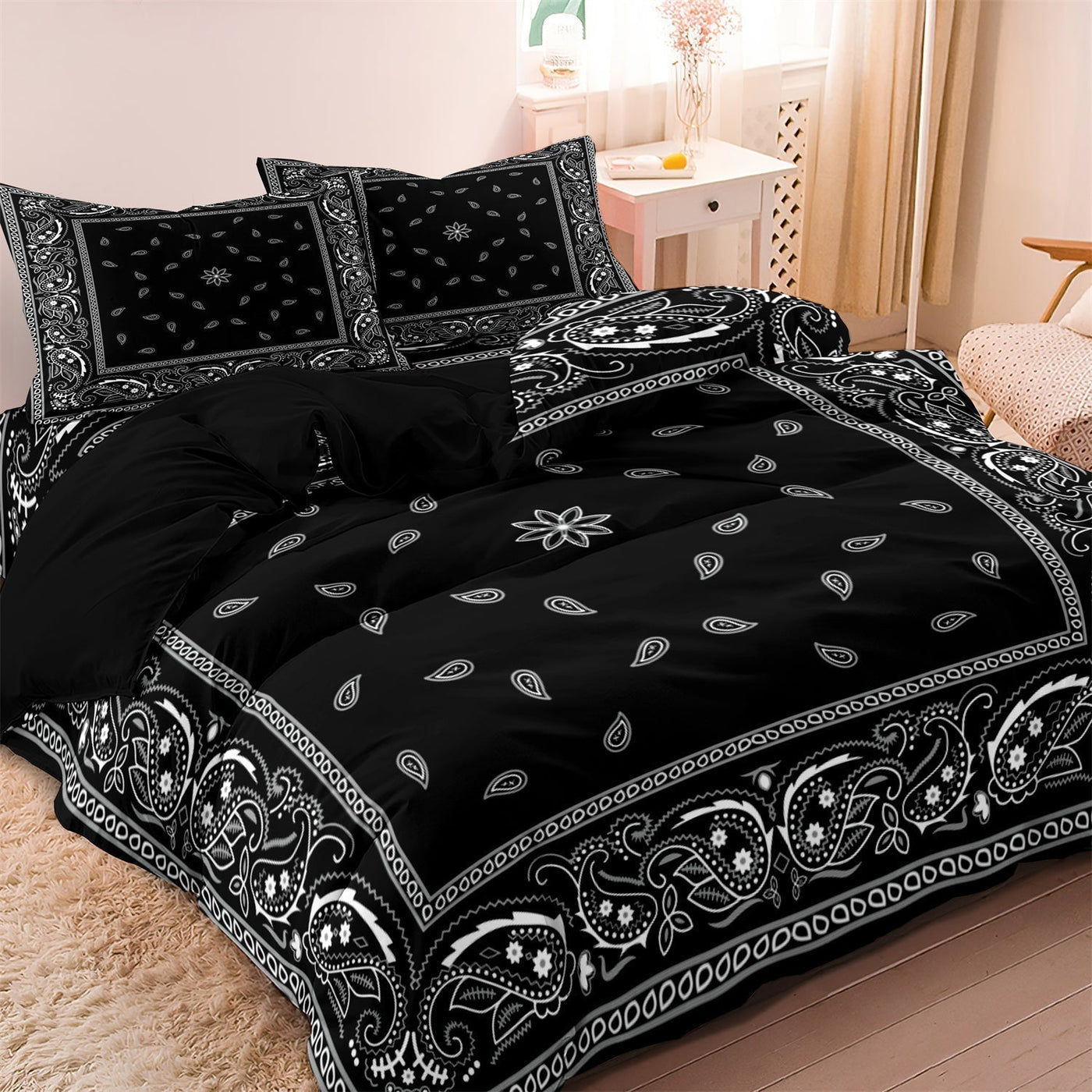 PaisleyAura - Floral Mandala Bedding Set