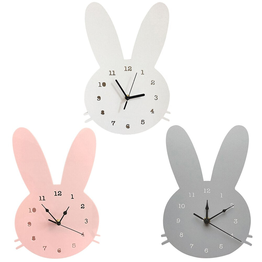 GlowRabbit - Adorable Nordic Bunny Clock