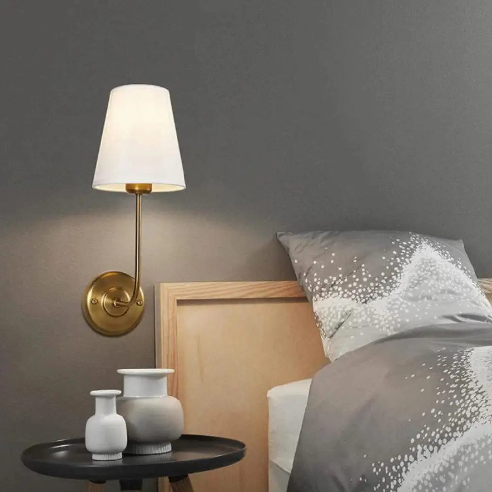 LoomGlow – Modern Wall Lamp Featuring Woven Metal and Soft Fabric