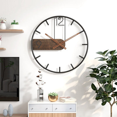 RusticTick - Steel and Walnut Wall Clock