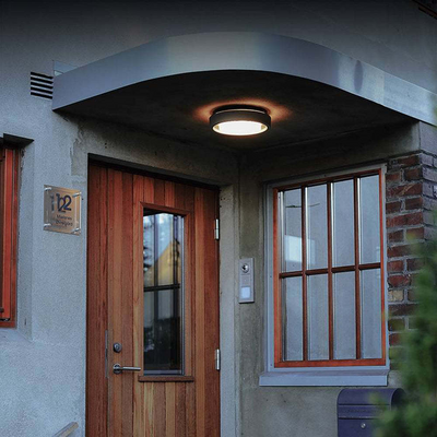 Modern LED Outdoor Wall Lights - Dual-Purpose Sconce & Ceiling Fixture, Black Frame