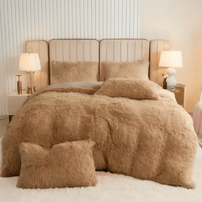 LuxeCocoon - Premium Velvet Duvet and Pillow Set