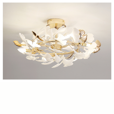 LuxeGingkoLeaf - Ceiling Lamp with Gingko Leaves Design and Subtle Radiance