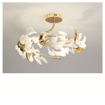 LuxeGingkoLeaf - Ceiling Lamp with Gingko Leaves Design and Subtle Radiance