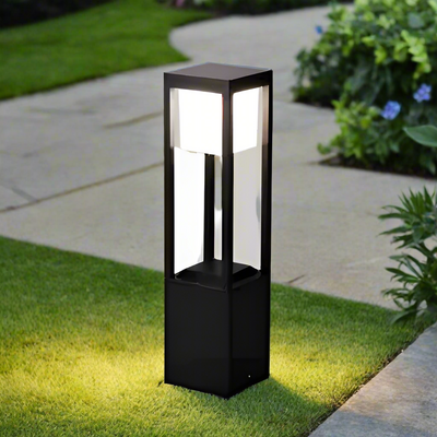 Nimbus Cube - 60cm Solar Garden Light with Warm White LED for Outdoor Use
