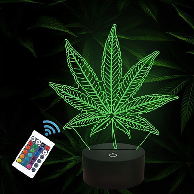 GlowBud - 3D Hemp Leaf Lamp